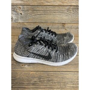 Nike Free RN Flyknit Shoes Womens Black White Oreo Running  Sneakers SIZE 9.5